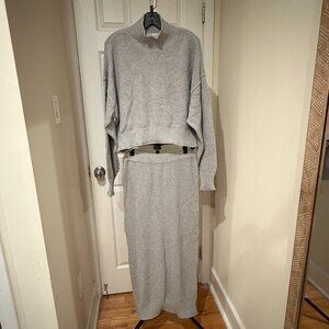 Free People Gray Sweater Set